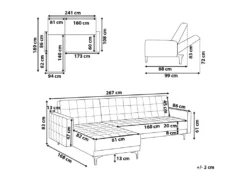 Canapé Angle Droite Convertible En Tissu Marron Foncé 4 Places ABERDEEN -Canapé Soldes Boutique canape 11919061