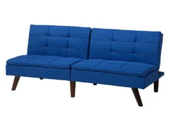 Canapé Convertible 3 Places En Tissu Bleu Cobalt RONNE 12 Canapé Convertible 3 Places En Tissu Bleu Cobalt RONNE -Canapé Soldes Boutique canape 11919349