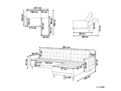 Canapé Angle Gauche Convertible En Tissu Marron Foncé 4 Places ABERDEEN -Canapé Soldes Boutique canape 11919801