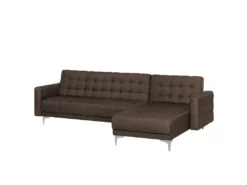 Canapé Angle Gauche Convertible En Tissu Marron Foncé 4 Places ABERDEEN -Canapé Soldes Boutique canape 11919803
