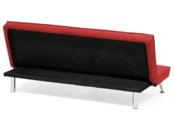 Canapé Convertible 3 Places En Tissu Rouge HASLE -Canapé Soldes Boutique canape 11921923