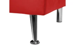 Canapé Convertible 3 Places En Tissu Rouge HASLE -Canapé Soldes Boutique canape 11921925