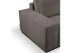 Canapé D'angle Convertible En Velours Côtelé Marron AMELIA De Pascal Morabito - Angle Droit -Canapé Soldes Boutique canape 11926741