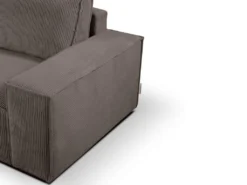 Canapé D'angle Convertible En Velours Côtelé Marron AMELIA De Pascal Morabito - Angle Gauche -Canapé Soldes Boutique canape 11927363