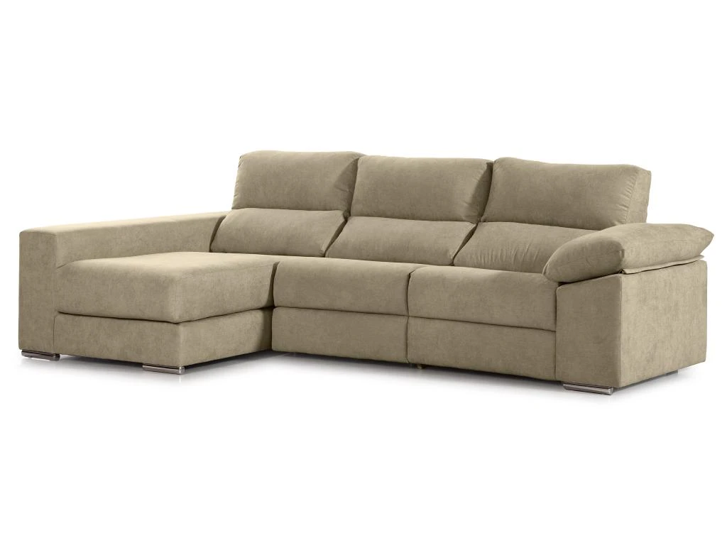 Canapé D'angle Gauche Relax électrique Avec Têtières En Tissu Beige DIDIUS 2 Canapé D'angle Gauche Relax électrique Avec Têtières En Tissu Beige DIDIUS – Image 2