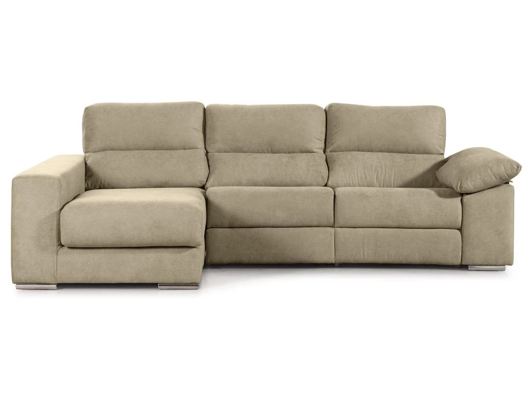 Canapé D'angle Gauche Relax électrique Avec Têtières En Tissu Beige DIDIUS 3 Canapé D'angle Gauche Relax électrique Avec Têtières En Tissu Beige DIDIUS – Image 3