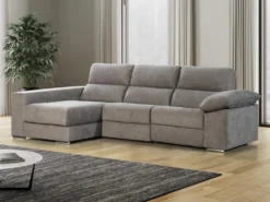 Canapé D'angle Gauche Relax électrique Avec Têtières En Tissu Gris DIDIUS -Canapé Soldes Boutique canape 11942313