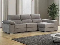 Canapé D'angle Droit Relax électrique Avec Têtières En Tissu Gris DIDIUS -Canapé Soldes Boutique canape 11942395