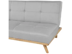 Canapé Convertible 3 Places En Tissu Gris Clair FROYA -Canapé Soldes Boutique canape 11943301