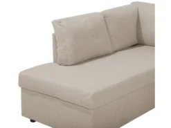 Canapé Panoramique Convertible 5 Places En Tissu Beige KARRABO -Canapé Soldes Boutique canape 11943679