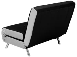 Banquette Convertible 1 Place En Tissu Noir FARRIS -Canapé Soldes Boutique canape 12011637