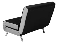 Banquette Convertible 1 Place En Tissu Noir FARRIS -Canapé Soldes Boutique canape 12011639