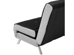 Banquette Convertible 1 Place En Tissu Noir FARRIS -Canapé Soldes Boutique canape 12011643