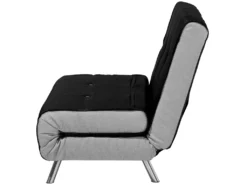 Banquette Convertible 1 Place En Tissu Noir FARRIS -Canapé Soldes Boutique canape 12011645