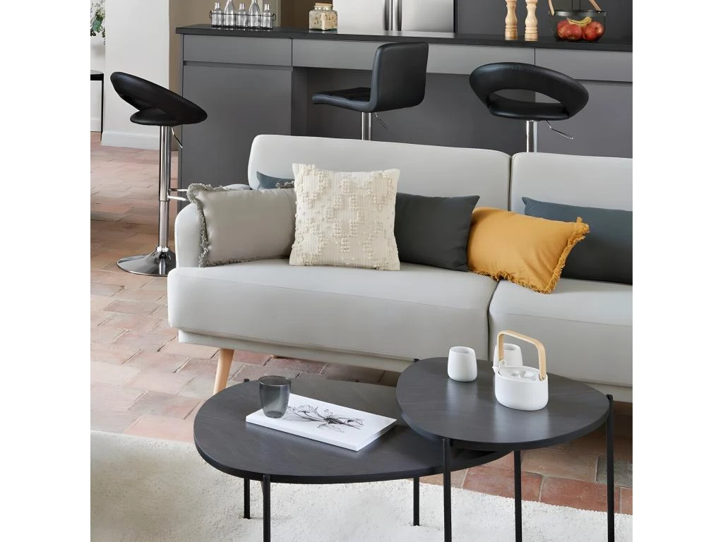 Canapé Convertible 3 Places Gris Jack Atmosphera - Gris Clair 2 Canapé Convertible 3 Places Gris Jack Atmosphera - Gris Clair – Image 2