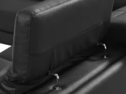 Canapé D'angle Gauche Relax électrique En Cuir De Vachette Noir PUNO II -Canapé Soldes Boutique canape 12291701