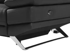 Canapé D'angle Gauche Relax électrique En Cuir De Vachette Noir PUNO II -Canapé Soldes Boutique canape 12291703