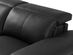 Canapé D'angle Gauche Relax électrique En Cuir De Vachette Noir PUNO II -Canapé Soldes Boutique canape 12291705