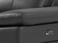 Canapé D'angle Gauche Relax électrique En Cuir De Vachette Noir PUNO II -Canapé Soldes Boutique canape 12291721