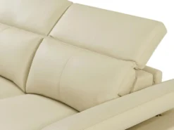 Canapé D'angle Gauche Relax électrique En Cuir De Vachette Beige PUNO II -Canapé Soldes Boutique canape 12292061