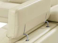 Canapé D'angle Gauche Relax électrique En Cuir De Vachette Beige PUNO II -Canapé Soldes Boutique canape 12292063