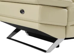 Canapé D'angle Droit Relax électrique En Cuir De Vachette Beige PUNO II -Canapé Soldes Boutique canape 12292647