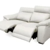 Canapé 2 Places Avec 2 Relax En 100% Tout Cuir épais Luxe Italien - 2 Relax électriques, Blanc Cassé. BERN
