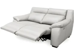 Canapé 2 Places Avec 2 Relax En 100% Tout Cuir épais Luxe Italien - 2 Relax électriques, Blanc Cassé. BERN -Canapé Soldes Boutique canape 12304929