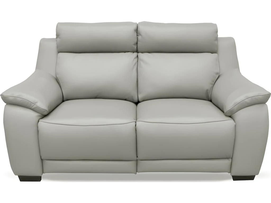 Canapé 2 Places Avec 2 Relax En 100% Tout Cuir épais Luxe Italien - 2 Relax électriques, Gris Clair. BERN 6 Canapé 2 Places Avec 2 Relax En 100% Tout Cuir épais Luxe Italien - 2 Relax électriques, Gris Clair. BERN – Image 6