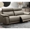Canapé 3 Places Avec 2 Relax En 100% Tout Cuir épais Luxe Italien - 2 Relax électriques, Taupe. BERN