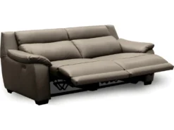 Canapé 3 Places Avec 2 Relax En 100% Tout Cuir épais Luxe Italien - 2 Relax électriques, Taupe. BERN -Canapé Soldes Boutique canape 12304987