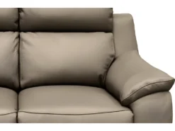 Canapé 3 Places Avec 2 Relax En 100% Tout Cuir épais Luxe Italien - 2 Relax électriques, Taupe. BERN -Canapé Soldes Boutique canape 12304991