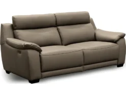 Canapé 3 Places Avec 2 Relax En 100% Tout Cuir épais Luxe Italien - 2 Relax électriques, Taupe. BERN -Canapé Soldes Boutique canape 12304993