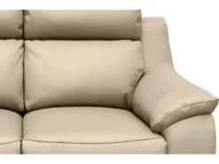 Canapé 3 Places Avec 2 Relax En 100% Tout Cuir épais Luxe Italien - 2 Relax électriques, Beige. BERN -Canapé Soldes Boutique canape 12305003