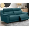 Canapé 3 Places Avec 2 Relax En 100% Tout Cuir épais Luxe Italien - 2 Relax électriques, Turquoise. BERN