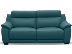 Canapé 3 Places Avec 2 Relax En 100% Tout Cuir épais Luxe Italien - 2 Relax électriques, Turquoise. BERN -Canapé Soldes Boutique canape 12305031