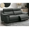 Canapé 3 Places Avec 2 Relax En 100% Tout Cuir épais Luxe Italien - 2 Relax électriques, Anthracite. BERN