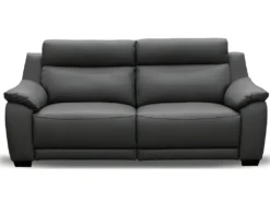 Canapé 3 Places Avec 2 Relax En 100% Tout Cuir épais Luxe Italien - 2 Relax électriques, Anthracite. BERN -Canapé Soldes Boutique canape 12305047