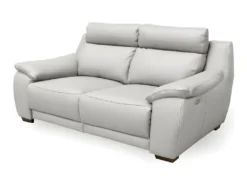 Canapé 3 Places Avec 2 Relax En 100% Tout Cuir épais Luxe Italien - 2 Relax électriques, Blanc Cassé. BERN -Canapé Soldes Boutique canape 12305097