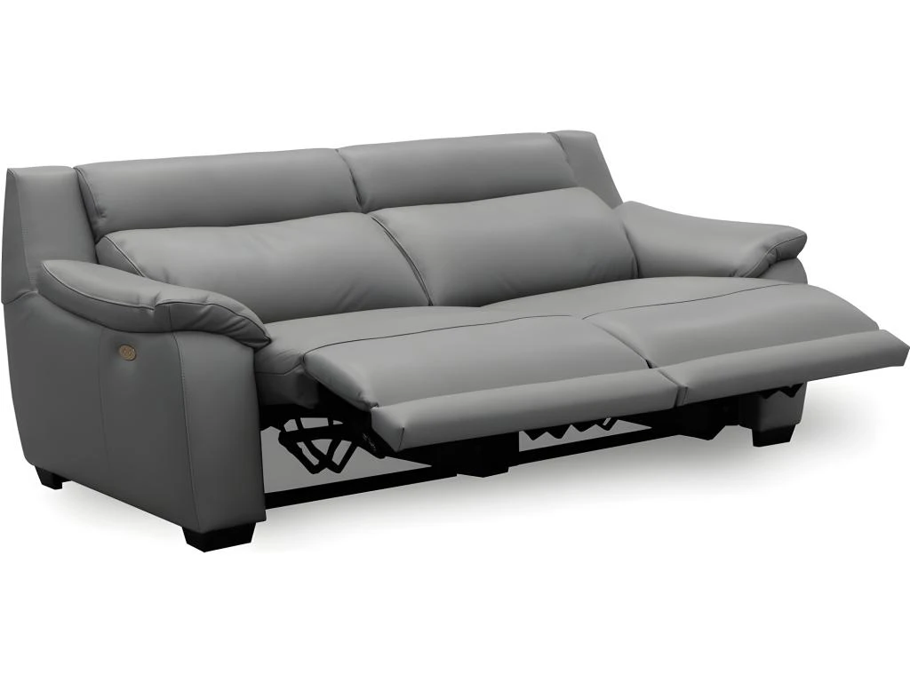 Canapé 3 Places Avec 2 Relax En 100% Tout Cuir épais Luxe Italien - 2 Relax électriques, Gris Foncé- BERN 3 Canapé 3 Places Avec 2 Relax En 100% Tout Cuir épais Luxe Italien - 2 Relax électriques, Gris Foncé- BERN – Image 3