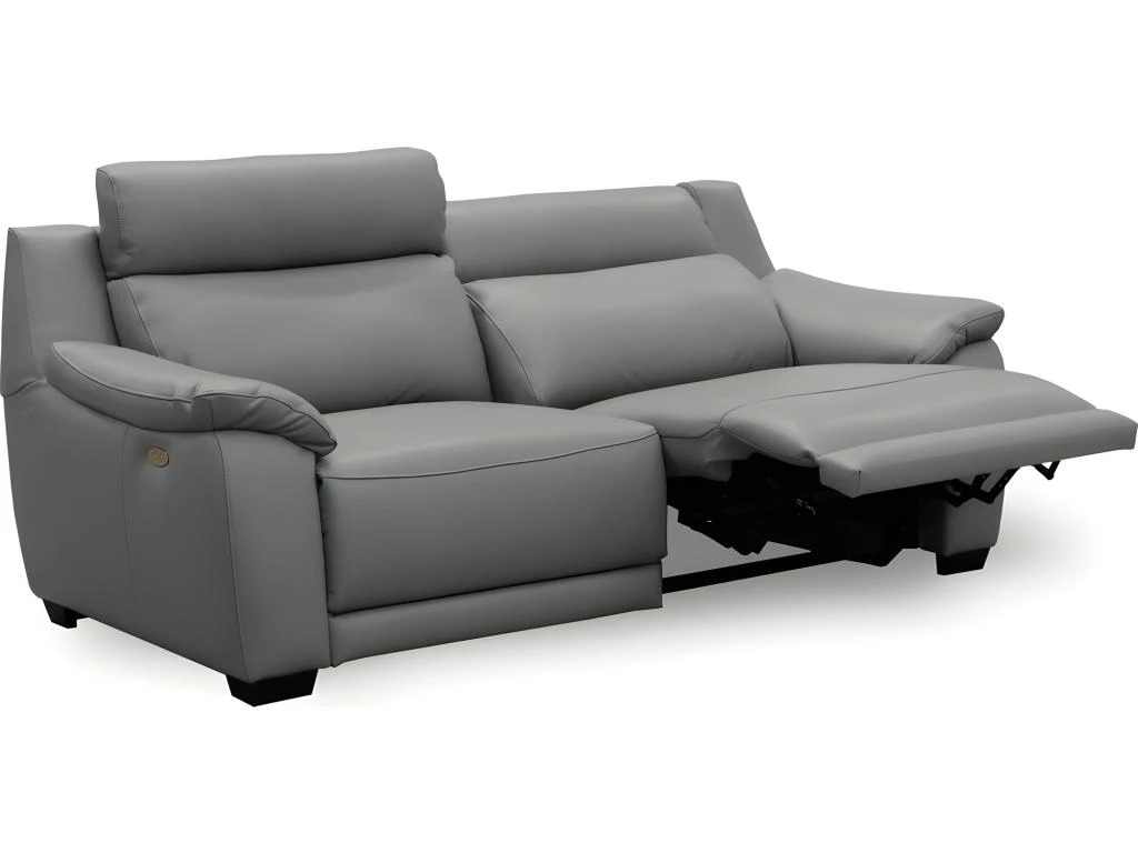 Canapé 3 Places Avec 2 Relax En 100% Tout Cuir épais Luxe Italien - 2 Relax électriques, Gris Foncé- BERN 5 Canapé 3 Places Avec 2 Relax En 100% Tout Cuir épais Luxe Italien - 2 Relax électriques, Gris Foncé- BERN – Image 5