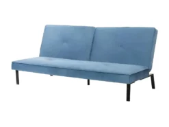 LYNN Banquette Clic Clac 3 Places - Tissu Bleu - L 190 X P 92 X H 87 Cm -Canapé Soldes Boutique canape 12305323