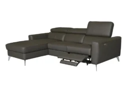 Canapé D'angle En Cuir Italien De Luxe 5 Places BOTERO, Avec Relax électrique, Chocolat, Angle Gauche -Canapé Soldes Boutique canape 12328479