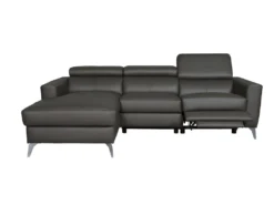 Canapé D'angle En Cuir Italien De Luxe 5 Places BOTERO, Avec Relax électrique, Chocolat, Angle Gauche -Canapé Soldes Boutique canape 12328481