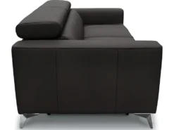 Canapé 3 Places Convertible En Cuir Italien De Luxe MOVIDA, Noir -Canapé Soldes Boutique canape 12328629