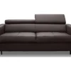 Canapé 3 Places Convertible En Cuir Italien De Luxe MOVIDA, Chocolat