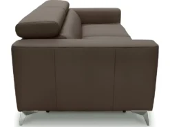 Canapé 3 Places Convertible En Cuir Italien De Luxe MOVIDA, Taupe -Canapé Soldes Boutique canape 12328673