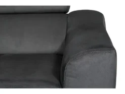 Canapé D'angle Convertible En Tissu Luxe 5 Places, ASTERIA Gris Foncé, Angle Gauche -Canapé Soldes Boutique canape 12331827