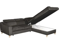 Canapé D'angle Convertible En Tissu Luxe 5 Places, ASTERIA Chocolat Clair, Angle Droit -Canapé Soldes Boutique canape 12331941