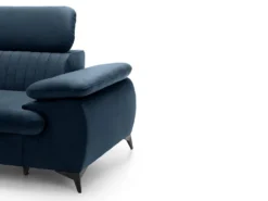 Canapé D'angle Gauche Convertible En Velours Bleu Nuit SAMARA De Pascal Morabito -Canapé Soldes Boutique canape 12344459